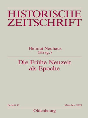 cover image of Die Frühe Neuzeit als Epoche